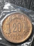 F4 Bolivia chile 20 cent 1950 UNC-