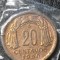 F4 Bolivia chile 20 cent 1950 UNC-