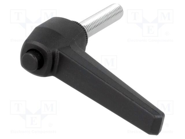 Manetă franceză 40mm ELESA GANTER, Corp negru, Lungime 73mm