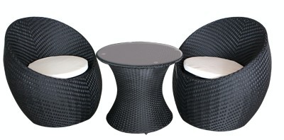 Set mobilier terasa, bar HAVANA masa rotunda cu 2 fotolii din ratan Raki Set mobilier terasa, bar HAVANA masa rotunda cu 2 fotolii din ratan Raki