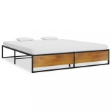 vidaXL Cadru de pat, negru, 180 x 200 cm, metal 324818