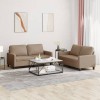 VidaXL Set de canapele cu perne, 2 piese, cappuccino, piele ecologică 3201412