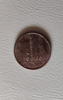Netherlands / Olanda - 1 Cent (1969) Queen Juliana - monedă s221 foto
