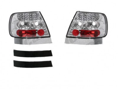 Set stopuri tuning AUDI A4 (B5), 11.1994-09.2001, model SEDAN, Taiwan, partea stanga+dreapta, LED; transparent, argintiu; foto