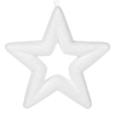 Ornament Perete, Stea Decorativă, Spumă, Alb, 22x22cm