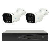 Kit supraveghere video PNI House IP810 cu 2 camere 8MP 4K PoE