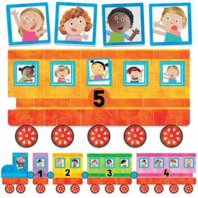 Headu Ecoplay - Puzzle Micul Tren 123 foto