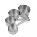 Set 4 Masuri Bucatarie Inox 60/80/125/235 ml Gradate Stivuibile Adhoreca