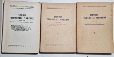 ISTORIA FILOSOFIEI MODERNE - Societatea Romana de Filosofie - Volumele 2 , 3 ,4 foto
