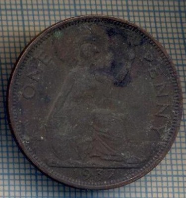 AX 1477 MONEDA- MAREA BRITANIE - 1 PENNY -ANUL 1937 -STAREA CARE SE VEDE foto