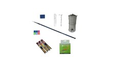 Set pescuit cu varga telescopica Mistral din carbon juvelnic cu 3 cercuri si accesorii