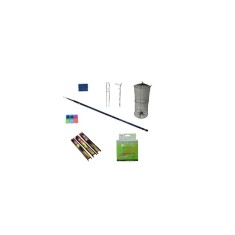 Set pescuit cu varga telescopica Mistral din carbon juvelnic cu 3 cercuri si accesorii/7m