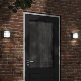 vidaXL Lampă exterioară de perete, negru, oțel inoxidabil