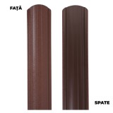 Sipca metalica gard, Galva Metal, maro (RAL 8017) fata / spate, 1500 x 101 x 0.45 mm