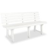 VidaXL Bancă de grădină, alb, 145,5 cm, plastic 43583
