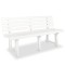 vidaXL Bancă de grădină, alb, 145,5 cm, plastic 43583