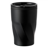Pahar Termos, Metalic, Capacitate 350ml, Negru, Carcasă Metalică, Interior Plastic, Cap Negru, Oem