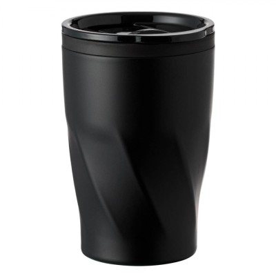 Pahar Termos, Metalic, Capacitate 350ml, Negru, Carcasă Metalică, Interior Plastic, Cap Negru foto