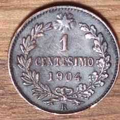 Italia - moneda de colectie - 1 centesimo 1904 - Vittorio Emanuele III - xf+