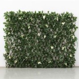 Paravan Pliabil din Lemn cu Frunze și Flori &ndash; Dimensiune 1x2m, CMCLASS