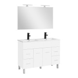 Neo Prime 120 mobilier de baie complet alb-alb