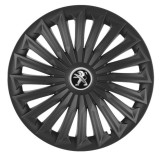 Set 4 capace roti Joy Negru R17 pentru gama auto Peugeot