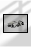 Poster p&acirc;nză ne&icirc;nrămat cu supermașină și accente aurii - Imprimeu digital - Aventador LB WORKS 01 | A3 (29.7 x 42 cm)