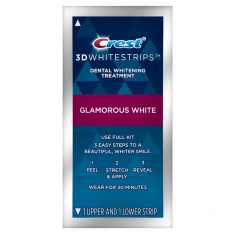 Benzi Crest 3D Glamorous White, 10% concentratie, tratament pentru albirea dintilor