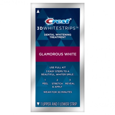 Benzi Crest 3D Glamorous White, 10% concentratie, tratament pentru albirea dintilor foto