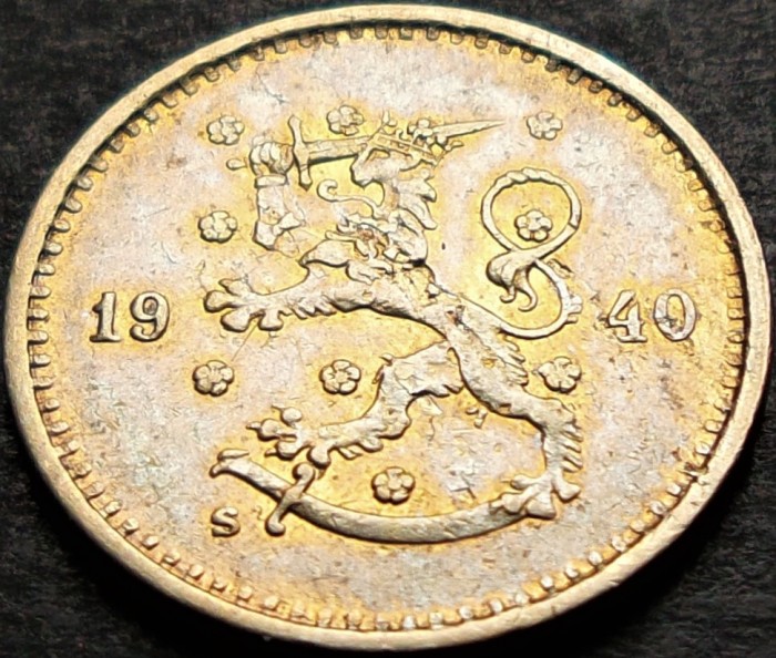 Moneda istorica 50 PENNIA - FINLANDA, anul 1940 * cod 5108 A