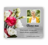 Tablou Canvas Personalizat Mama, Panza Bumbac, Print Rezolutie Foto, Cadou Special, Decoratiuni Casa, Agatatori Incluse