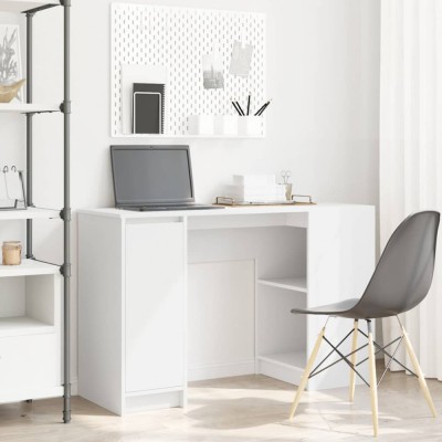Gossi birou alb 120x42x76 cm lemn prelucrat foto