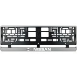 Set 2 bucati, suport numar inmatriculare argintiu Nissan, Autohelix MSA