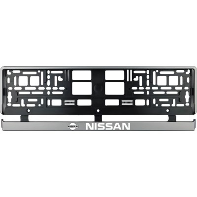 Set 2 bucati, suport numar inmatriculare argintiu Nissan foto
