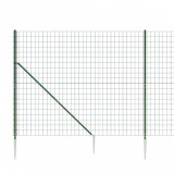 Gard plasa de sarma cu tarusi de fixare, verde, 2x10 m GartenMobel Dekor, vidaXL