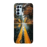 Husa compatibila cu Oppo A54 5G model Autumn asthenia road, Silicon, TPU, Viceversa, Transparent, Carcasa