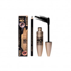 Set Rimel si Creion, Karite, 4D, Volume Mascara & Eyeliner, Negru