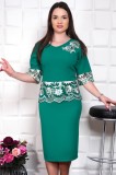 Cumpara ieftin Rochie Peplum cu Broderie Fanis - 54Marimea, Yves