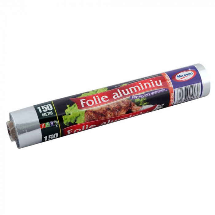 Folie de Aluminiu Misavan, 30cm x 150m, Folie Aluminiu, Folie de Aluminiu, Folie Aluminiu Alimentare, Folie Alimentara de Aluminiu, Folie Aluminiu Sub