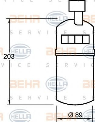 Filtru uscator clima / aer conditionat RENAULT KANGOO / GRAND KANGOO (KW0/1) (2008 - 2016) HELLA 8FT 351 335-041 foto