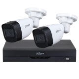 Sistem supraveghere Dahua 2 camere exterior 5MP, DVR XVR 4 canale, 5MP SafetyGuard Surveillance