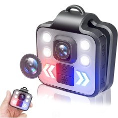 Mini Camera Portabila 1080P FHD cu Inregistrare Video, Lanterna LED si Mod Avertizare, pentru Orice Situatie