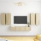 Gossi set de dulapuri tv, 6 piese, stejar sonoma, lemn prelucrat