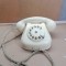 Telefon alb cu disc
