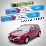 Cumpara ieftin Ștergătoare Volkswagen Golf 4 3 Uși 2002-2003 | Set Față și Spate Flat Premium &ndash; TeamCar&reg;