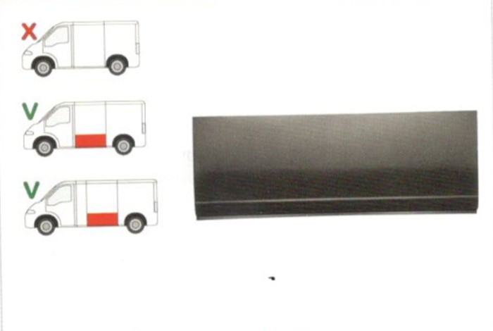 Segment reparatie panou lateral Citroen Jumper (230/244) 06.1994-08.2006, Fiat Ducato (230/244) 03.1994-09.2006, Peugeot Boxer (230/244) 06.1994-08.2