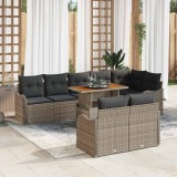 Cumpara ieftin Set de canapele pentru grădină 9 pcs Gri 100 x 55 x 73 cm