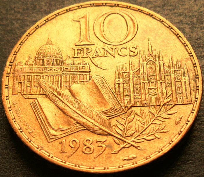 Moneda comemorativa 10 FRANCI - FRANTA, anul 1983 * cod 484 A = A.UNC