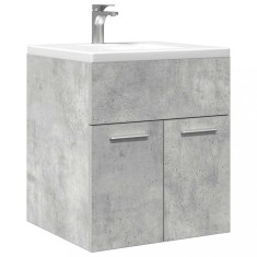 vidaXL Dulap de chiuvetă baie, gri beton 41x38,5x46 cm lemn prelucrat 856204