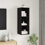 vidaXL Cabinet TV cu raft Stejar negru 37 x 37 x 107 cm Lemn compozit